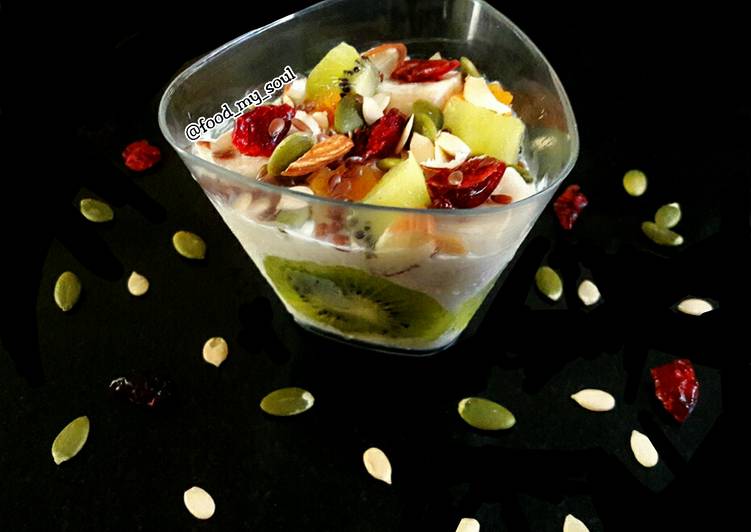 Simple Way to Prepare Award-winning Healthy Overnight Oats (with Fruits, Nuts &amp; Seeds)