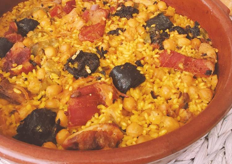 Arroz al horno con costillas de orza