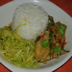 A picture of Rice n chicken stew.
