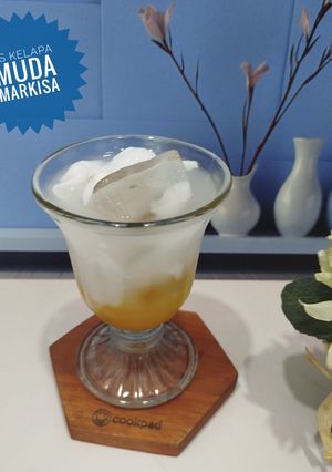 Foto resep Es Kelapa Muda Markisa