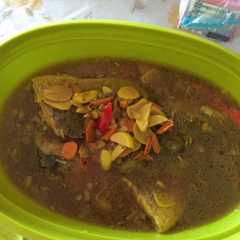 A picture of Acar kuah ikan bangka.
