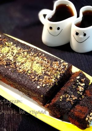 عکسی از دستور کیک شکلاتی با سس شکلات