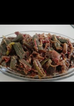 A picture of Bhindi ka salan.