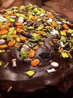 Una foto de Tarta Sacher de Halloween