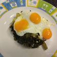 Acelgas con patatas y huevos de codorniz