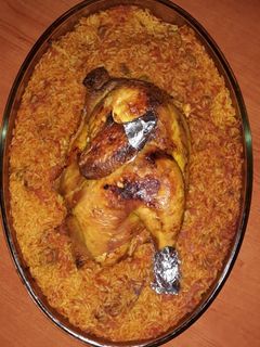 صورة لوصفة أرز بالدجاج في الفرن