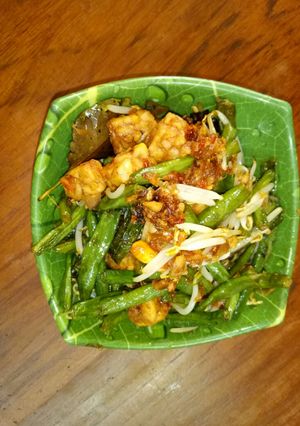 Foto resep Tumis Kacang Panjang Plus Taoge dan Tempe Non MSG