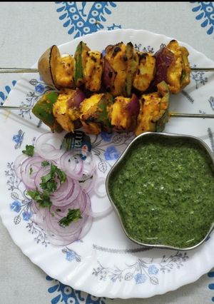 पनीर टिक्का (paneer tikka recipe in Hindi) रेसिपी मुख्य फोटो