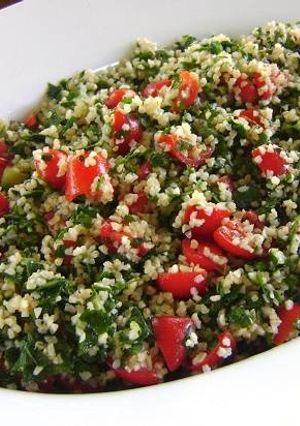 عکسی از دستور طرز تهیه تبوله لبنانی