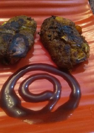 A picture of Jack fruit Kebab.