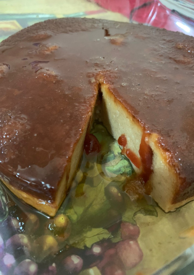 Una foto de Pudín de Pan con dulce de Guayaba😋