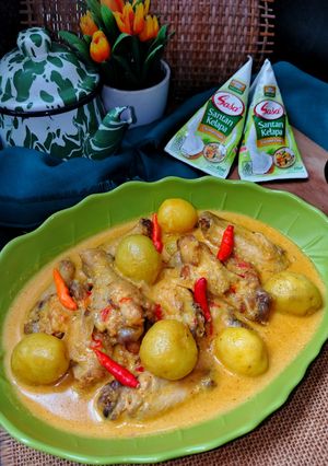 Foto resep Opor Ayam Kentang Bumbu Kuning Bersantan