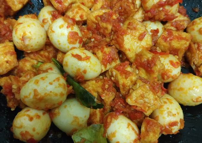 Resep: Telur puyuh tahu bumbu bali Menu Enak Dan Mudah Dibuat