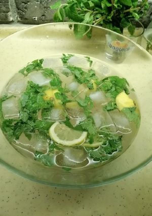 Gambar Air laici lemon pudina
