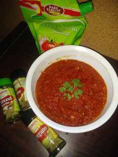 A picture of Pizza sauce (homemade).