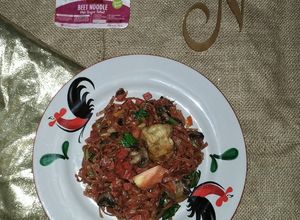 Foto resep Beet Noodle With Oyster Sauce