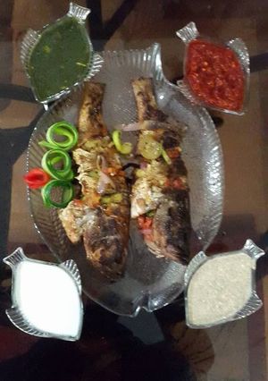 A picture of Baked fish.
