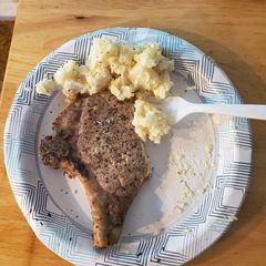 Garlic butter baked pork chop A picture of Garlic butter baked pork chop.