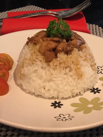 Langkah Mudah untuk Membuat Resep  Toping nasi tim ayam (nasi tim ayam praktis) yang Lezat, Bisa Manjain Lidah