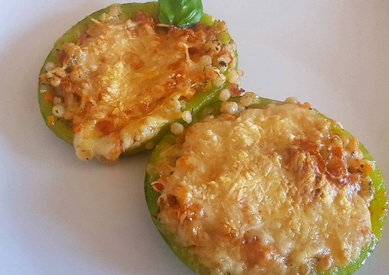 Zapallitos rellenos de perlas de couz couz