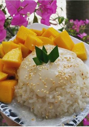 Foto resep 11. Mango sticky rice#BikinRamadanBerkesan