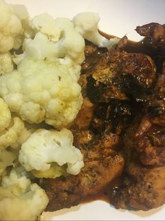 Una foto de Pollo en salsa de naranja