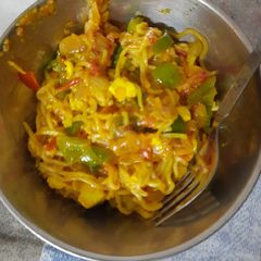 Masala paneer Maggi A picture of Masala paneer Maggi.