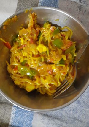 A picture of Masala paneer Maggi.