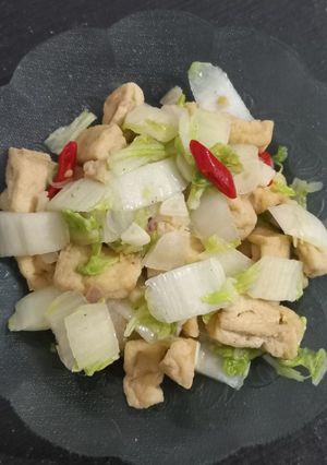 Foto resep Tumis sawi putih tahu