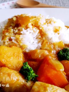 南瓜咖哩飯 的食譜成品照片