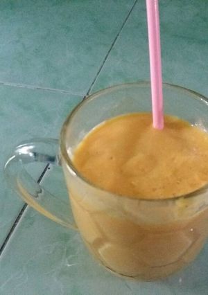 Hình của món Sinh tố chuối đu đủ.