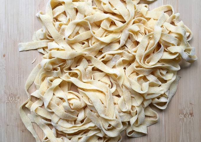 How to Make Quick Fresh tagliatelle Pasta - without pasta machine