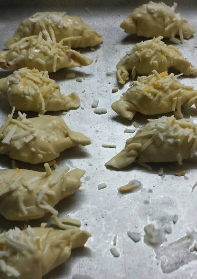 Una foto de Croissant de hojaldre jamón y queso