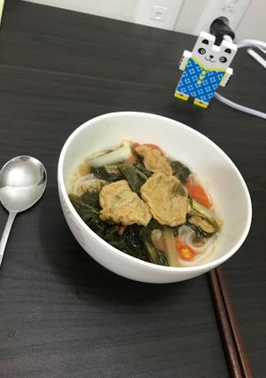 Hình của món Bún chả cá dưa chua.