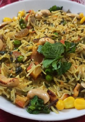 A picture of Haryali Fusion Pulao.