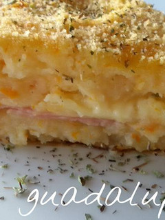 Una foto de Pastel de patata y zanahoria en gm e, gmf y tradicional