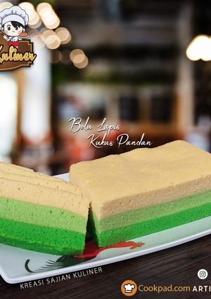 Foto resep Bolu lapis kukus pandan