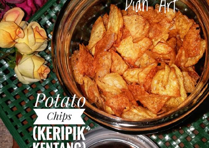 Langkah Mudah untuk Menyiapkan Potato Chips (Keripik Kentang), Menggugah Selera