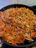 Wok de col con salsa de ostras