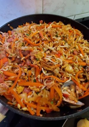 Una foto de Wok de col con salsa de ostras
