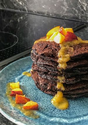 Kakaós zabpelyhes palacsinta recept fotója