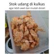 Stok Udang di kulkas