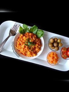 عکسی از دستور خوراک گل کلم یونانی 🌸