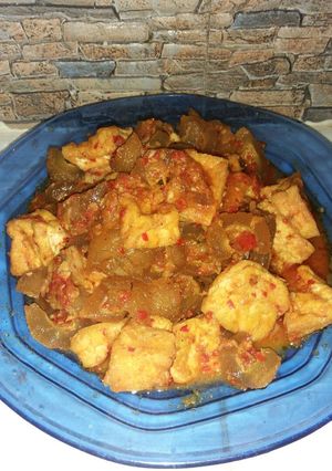 Foto resep Tahu cecek bumbu merah