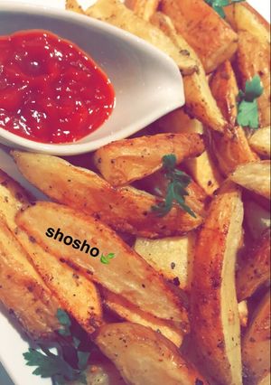 صورة لوصفة بطاطس ودجز بالفرن😋