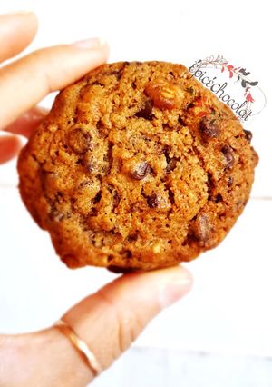 Une photo de Cookies noix chocolat inspirés de hervé cuisine