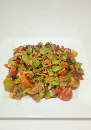 Foto resep Tumis pete ikan asin