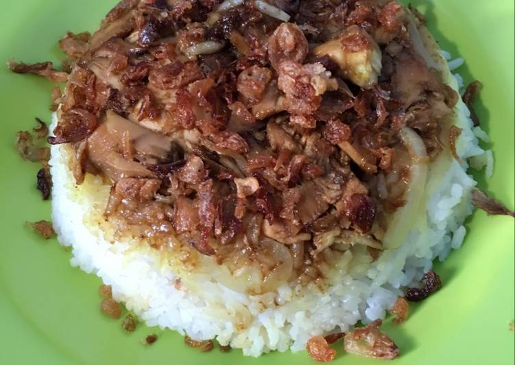 Cara Gampang Menyiapkan Nasi tim ayam ala Mama_gurita Anti Gagal