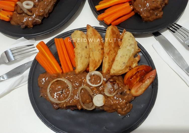 Sirloin Steak Black Pepper Sauce