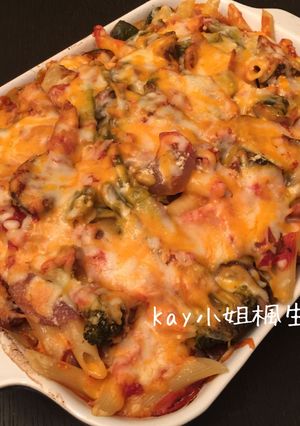 焗烤千層筆管麵 Baked Mixed Veggies Pennes 的食譜成品照片